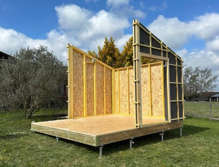 Photo: Abri de jardin ossature bois